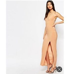 ASOS Maxi Nude Maeve Dress Medium 8